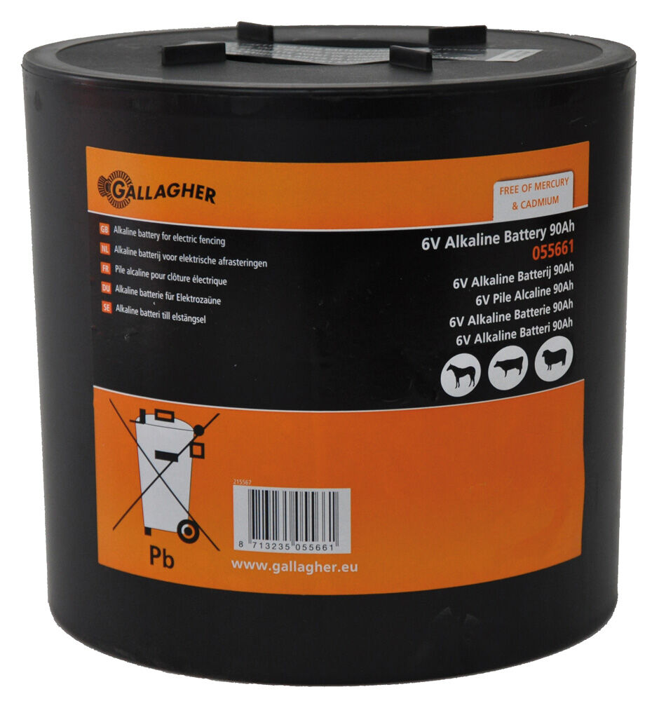 Gallagher Rond - Batterij - 16.5 cm - Zwart - 6V - 18 cm - 90 Ah