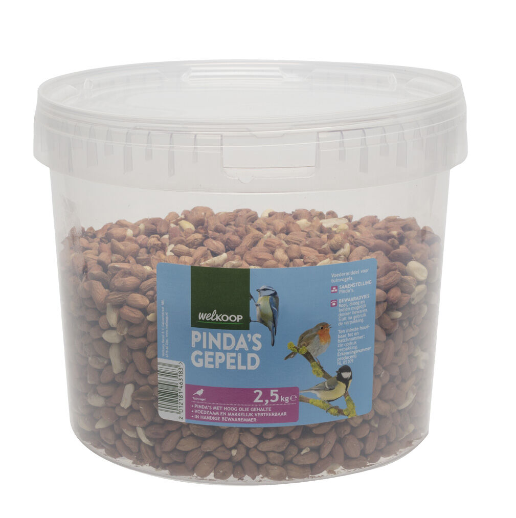Welkoop Pinda's gepeld - in Emmer - Tuinvogelvoer - 18.50 cm - 2500.00 - 23.00 cm - Gepelde pinda - 23.00 cm