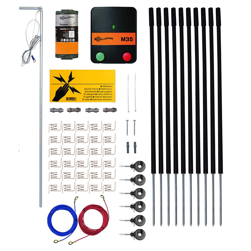 Gallagher Huisdieren kit - Schrikdraad - M35 - 230V - 50 cm - 50.00 cm - 230V - 0.35 Joule - 8.00 cm - 10000.00 cm - 23.00 cm - 100.00 cm