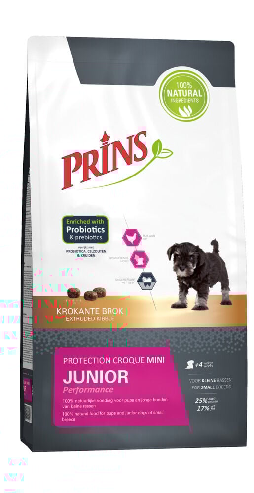 Prins Petfoods Protection Croque Mini Junior Performance - Hondenvoer - 10.00 - kip