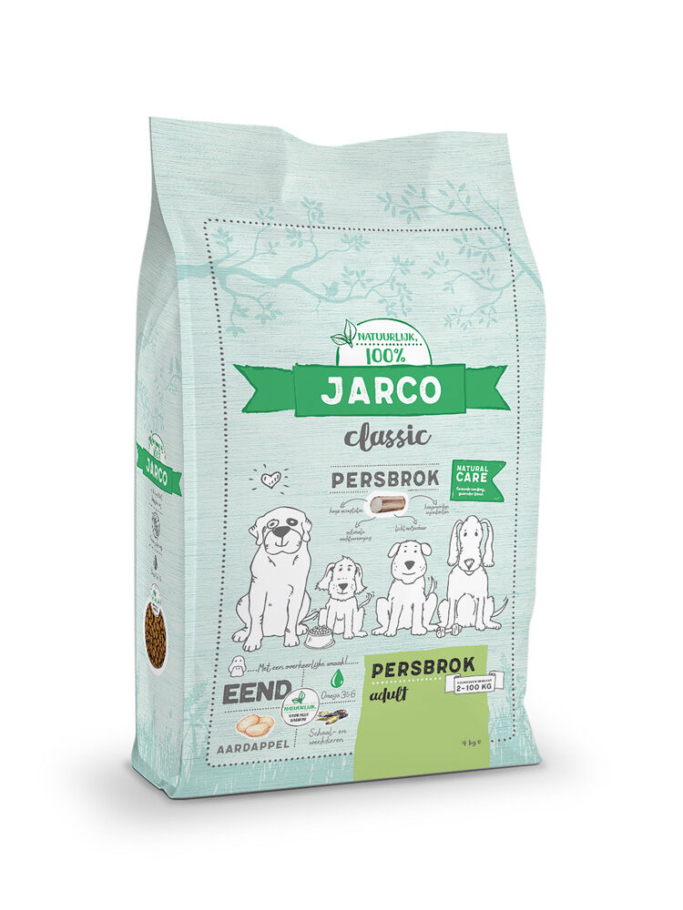 Jarco Dog Classic Adult - Hondenvoer - 15 - eend Jarco Dog Classic Adult - Hondenvoer - 15 - eend