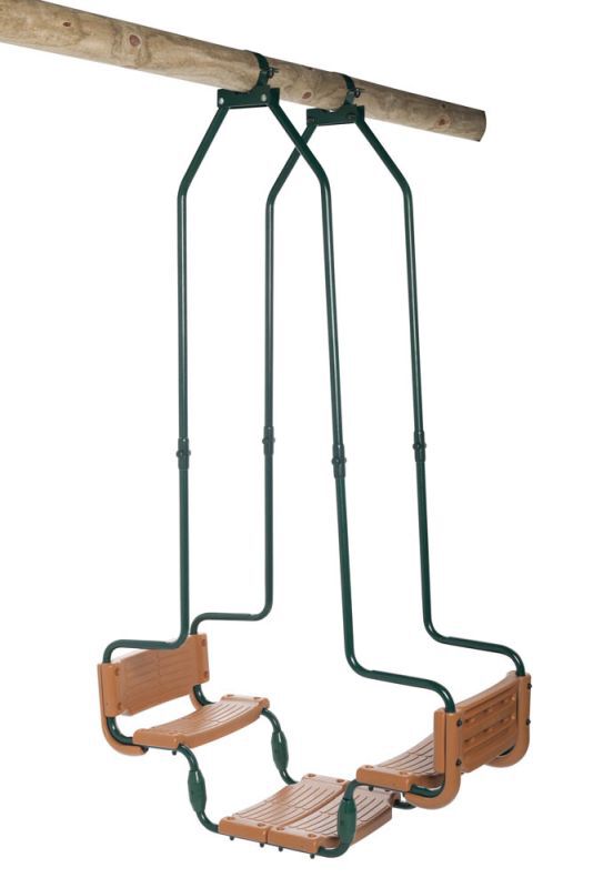 Swing King Rond - Schommel duozit - Bruin - Metaal|Kunststof Swing King Rond - Schommel duozit - Bruin - Metaal|Kunststof