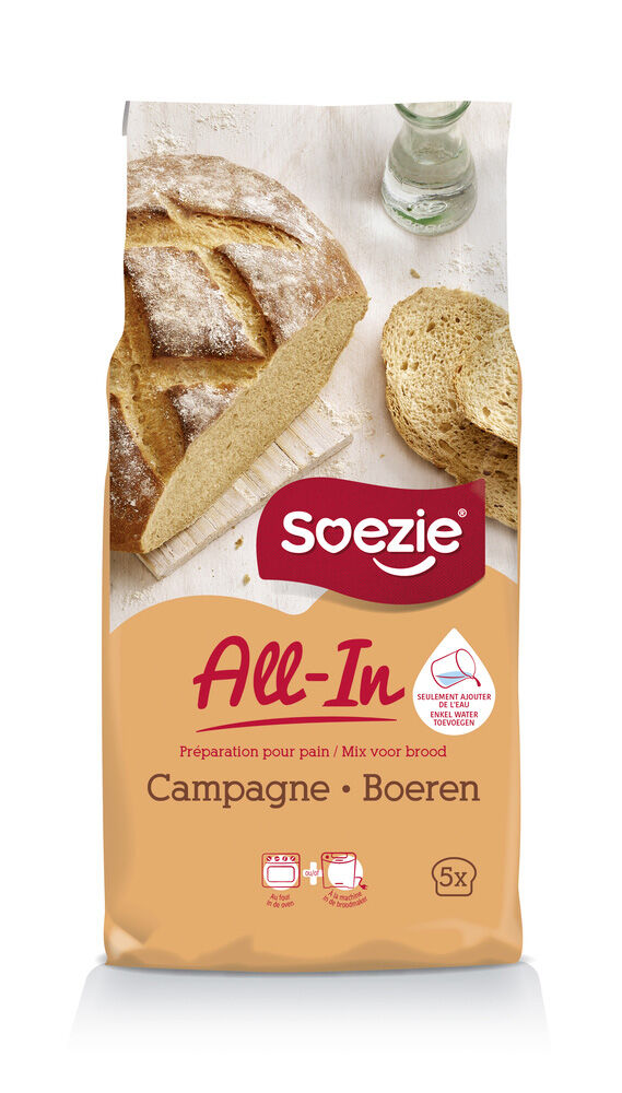 Soezie All-in-mix Boerenbrood - Broodmeel - 2.5 Soezie All-in-mix Boerenbrood - Broodmeel - 2.5