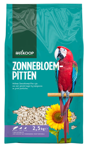 Welkoop  Zonnebloempitten wit - Vogelvoer - 2.5 - Zonnebloempitten zwart Welkoop  Zonnebloempitten wit - Vogelvoer - 2.5 - Zonnebloempitten zwart