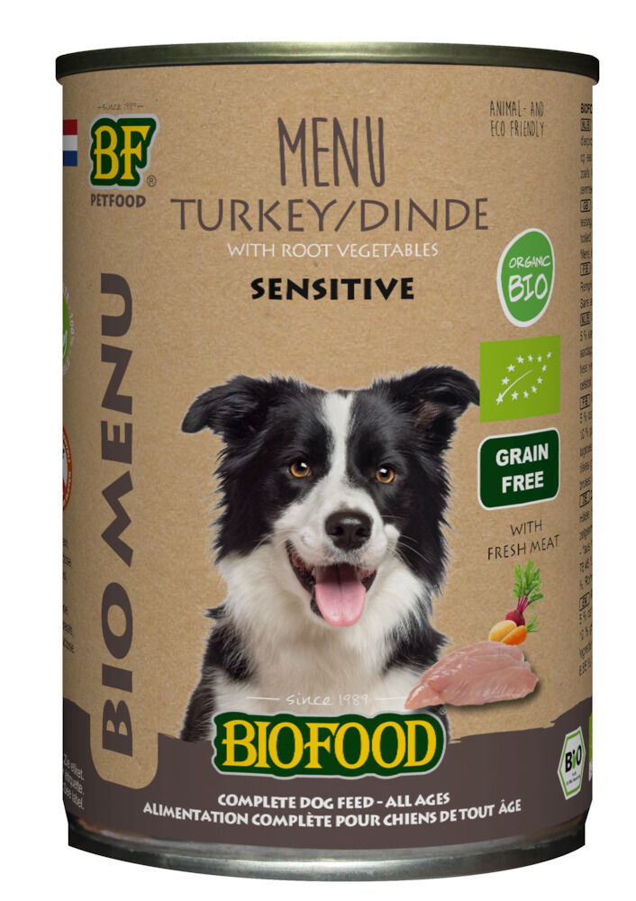 Biofood Biologisch  - Hondenvoer - 400 - groente, kalkoen Biofood Biologisch  - Hondenvoer - 400 - groente, kalkoen