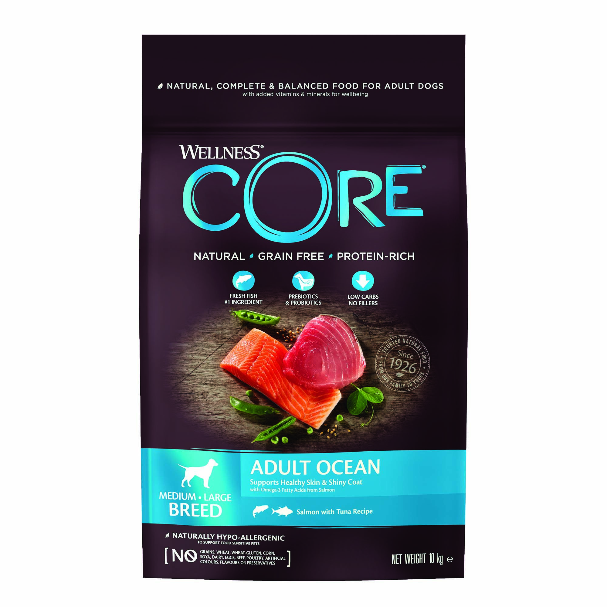 Wellness CORE Adult Ocean Medium-Large- Breed - Hondenvoer - 10 - tonijn, zalm