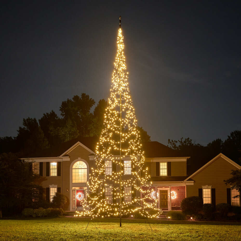 Fairybell Oct - Vlaggenmast kerstboom - 1500 - Warm wit