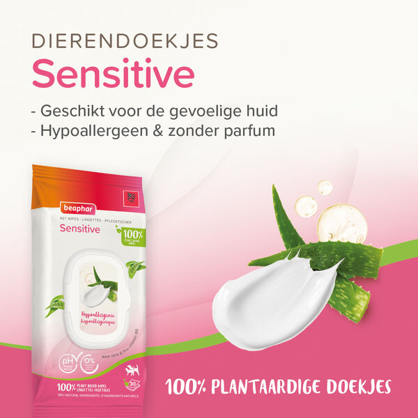 Beaphar Sensitive - Dierendoekjes - 294 - 10.5x3.5x20.5 cm