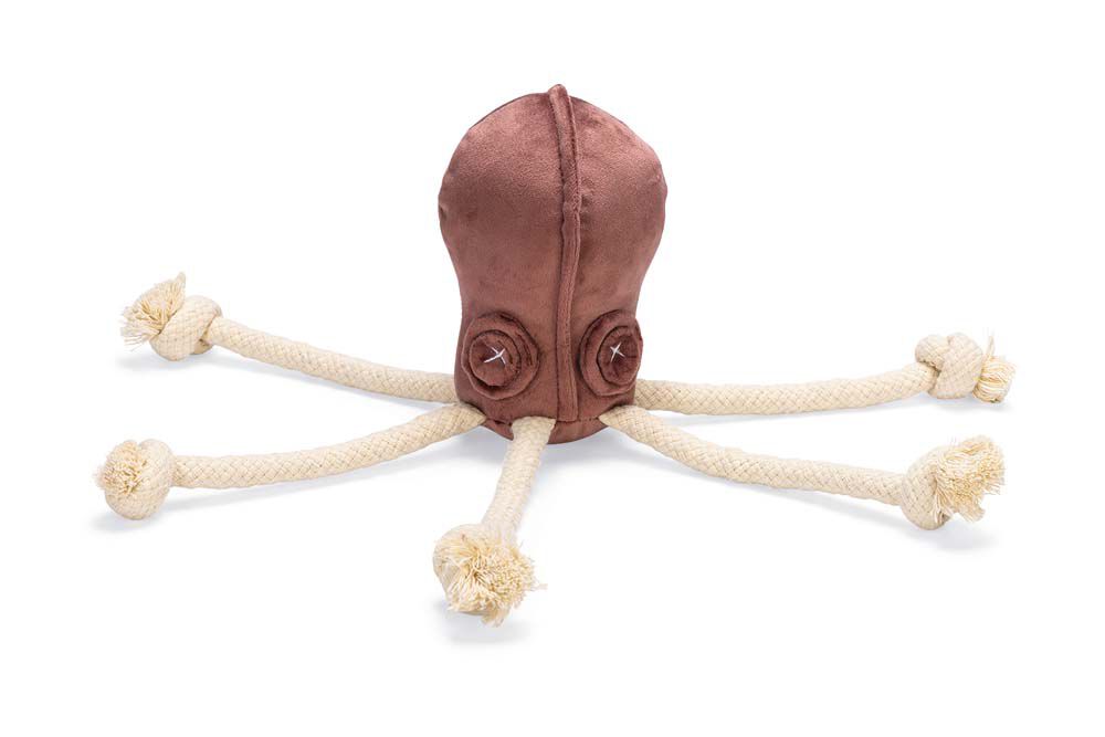 Designed by Lotte Inktvis Aisha Knuffel - Hondenspeelgoed - roze - 10x11x15 cm