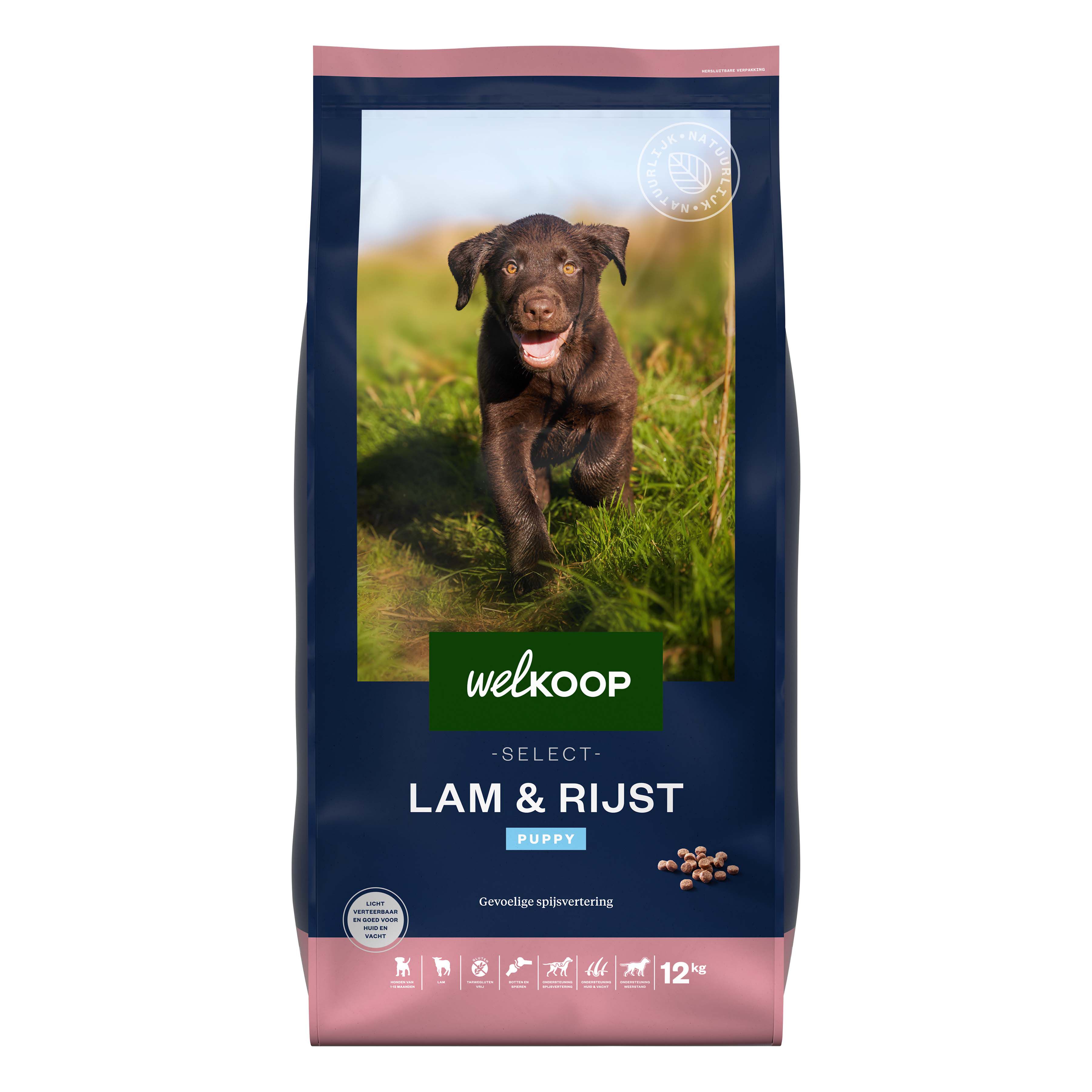 Welkoop Select Puppy Krokante brokken - Hondenvoer - 12.00 - lam, rijst