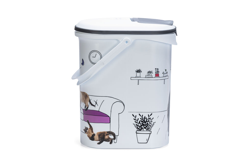 Curver Kat - Voercontainer - 10 l - Wit - 34x19x2 cm