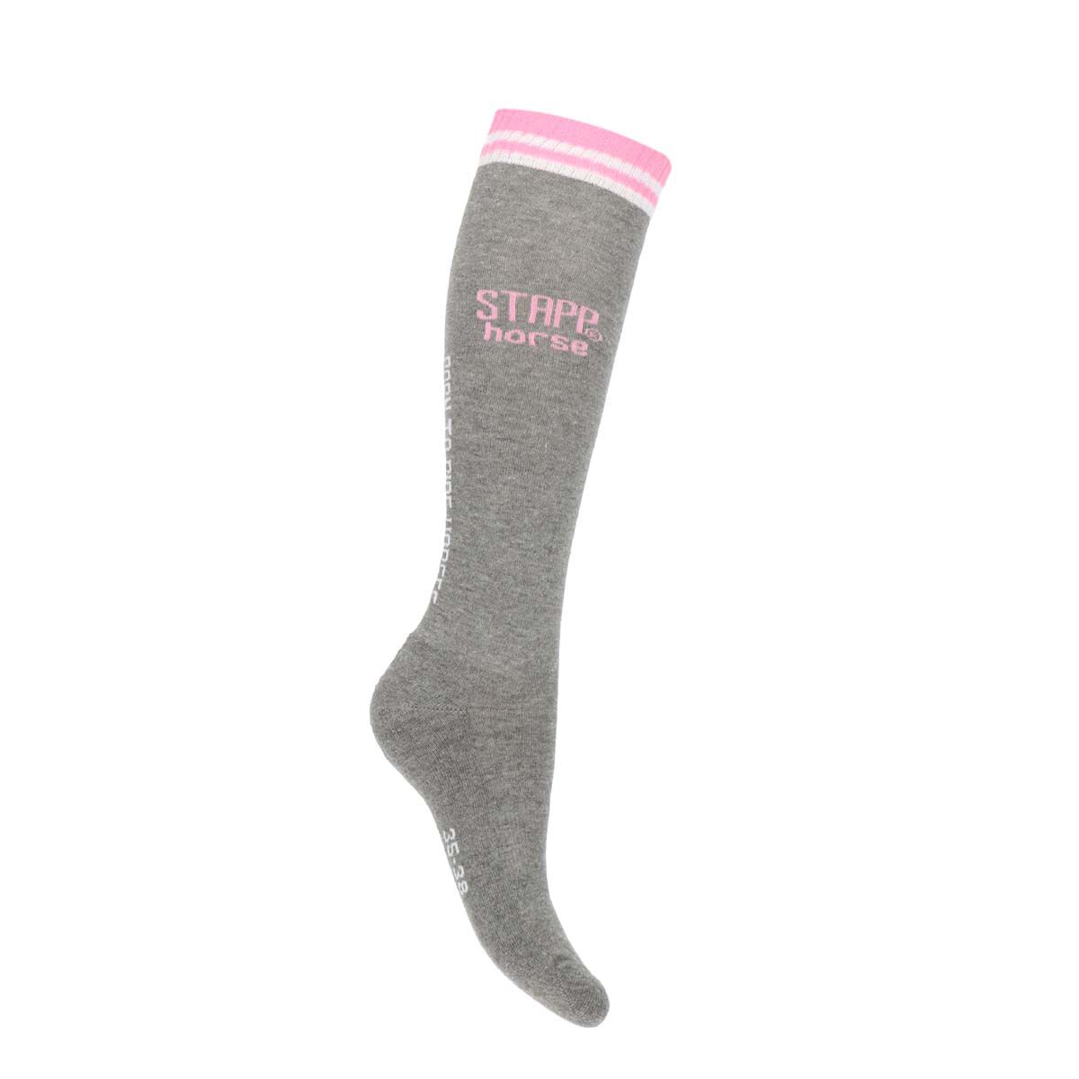 Stapp Born to ride - Paardrijksokken - Grijs - 35-38