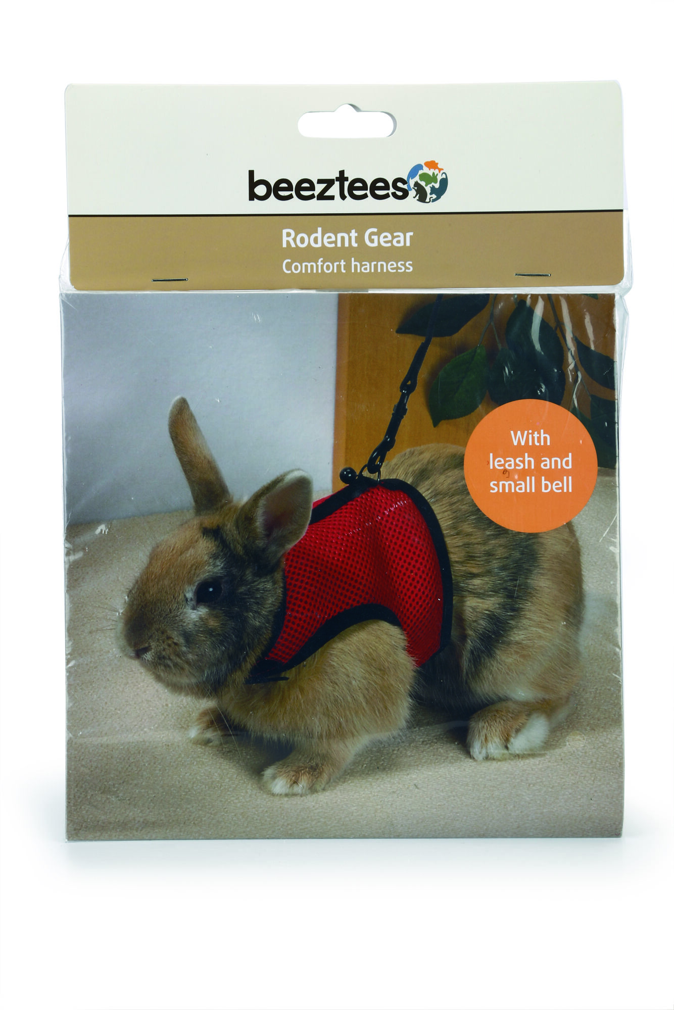 Beeztees Comfort Loopharnas - konijn - Rood - 25x19x2 cm - XL Beeztees Comfort Loopharnas - konijn - Rood - 25x19x2 cm - XL
