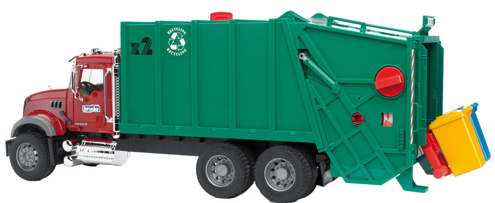 Bruder Mack Granite vuilniswagen 1:16 - Vrachtwagens & auto's Bruder Mack Granite vuilniswagen 1:16 - Vrachtwagens & auto's