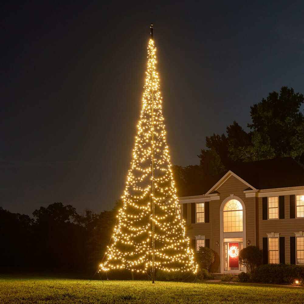 Fairybell Oct - Vlaggenmast kerstboom - 1500 - Warm wit