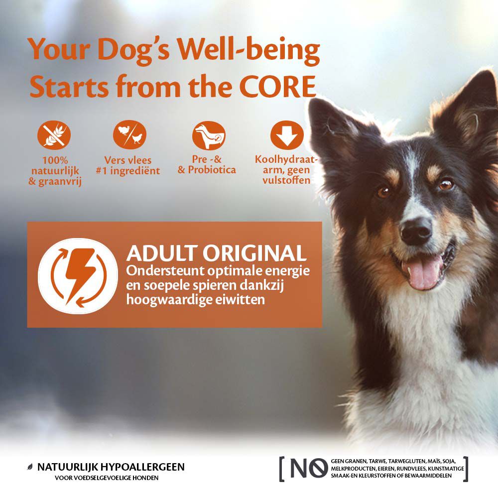 Wellness CORE Adult original Medium-Breed - Hondenvoer - Kalkoen - Kip - 10 kg
