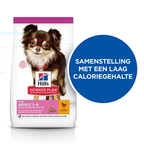 Hill's Science Plan Light Adult Small - Mini - Hondenvoer - 1.5 - kip