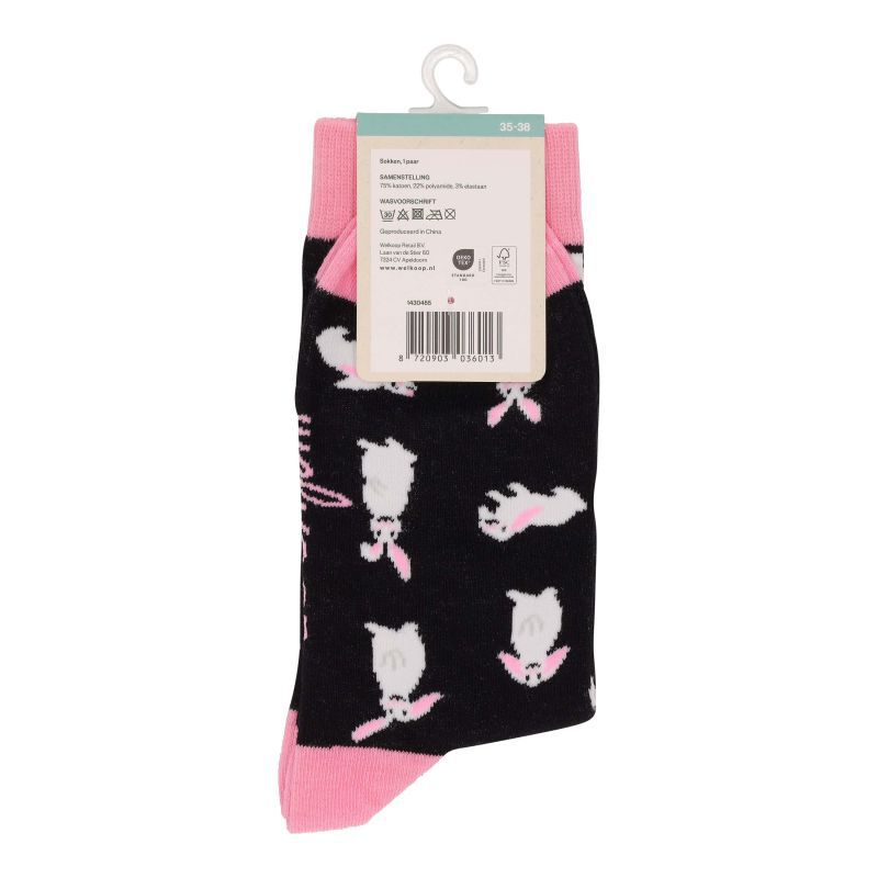 Welkoop Fun Konijn - Sokken - Roze - 35-38