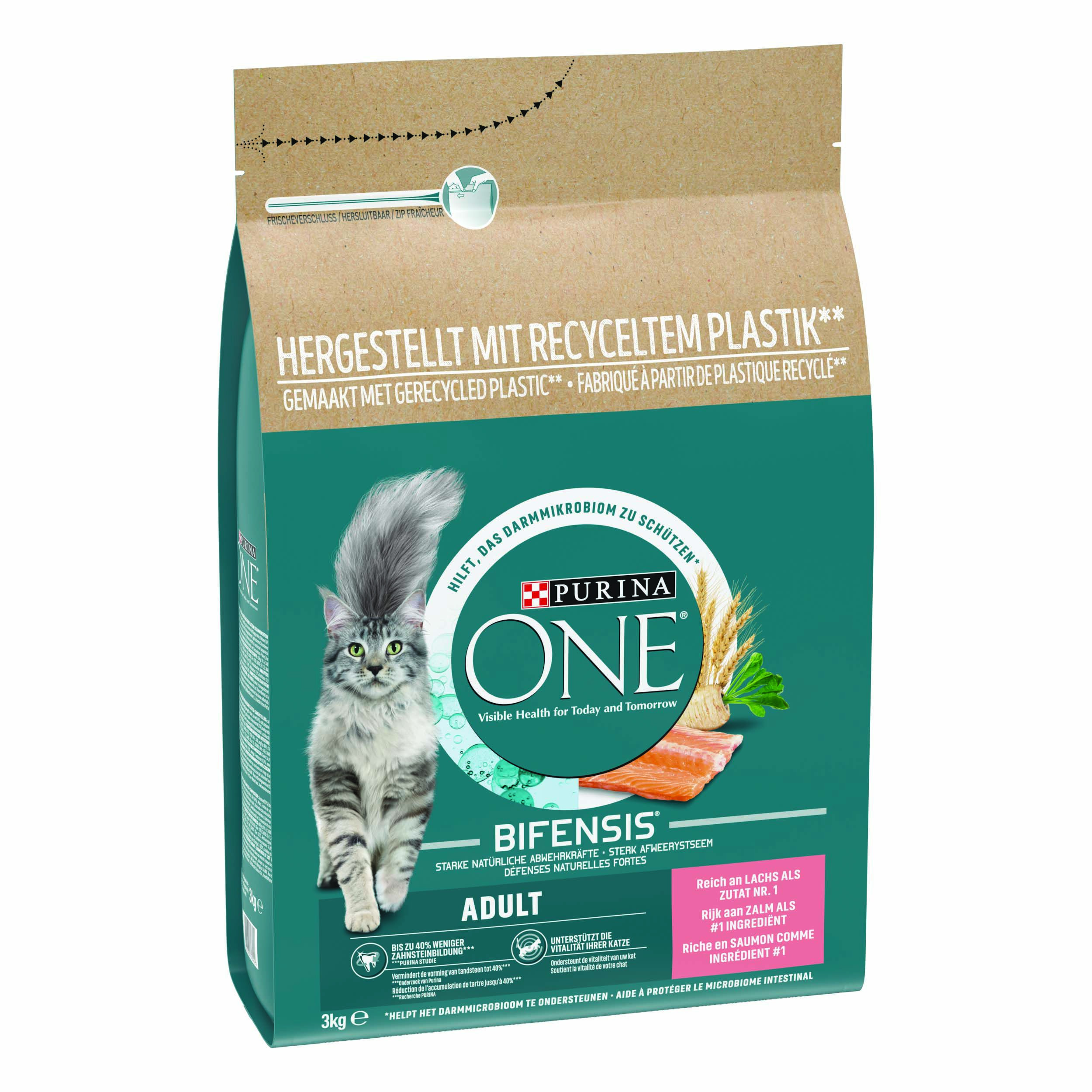 Purina One Adult - Kattenvoer - 3 - zalm
