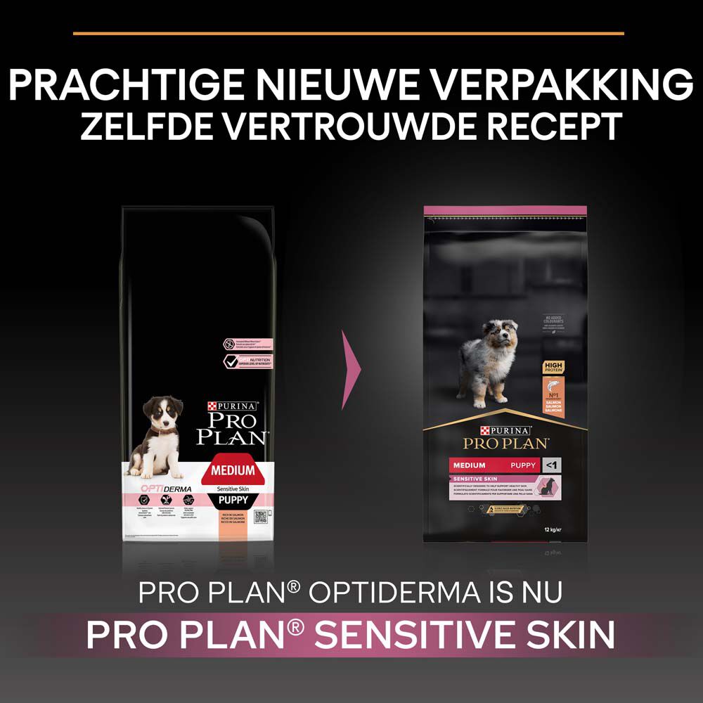 PRO PLAN Sensitive Skin Puppy Medium - Hondenvoer - 12 - zalm