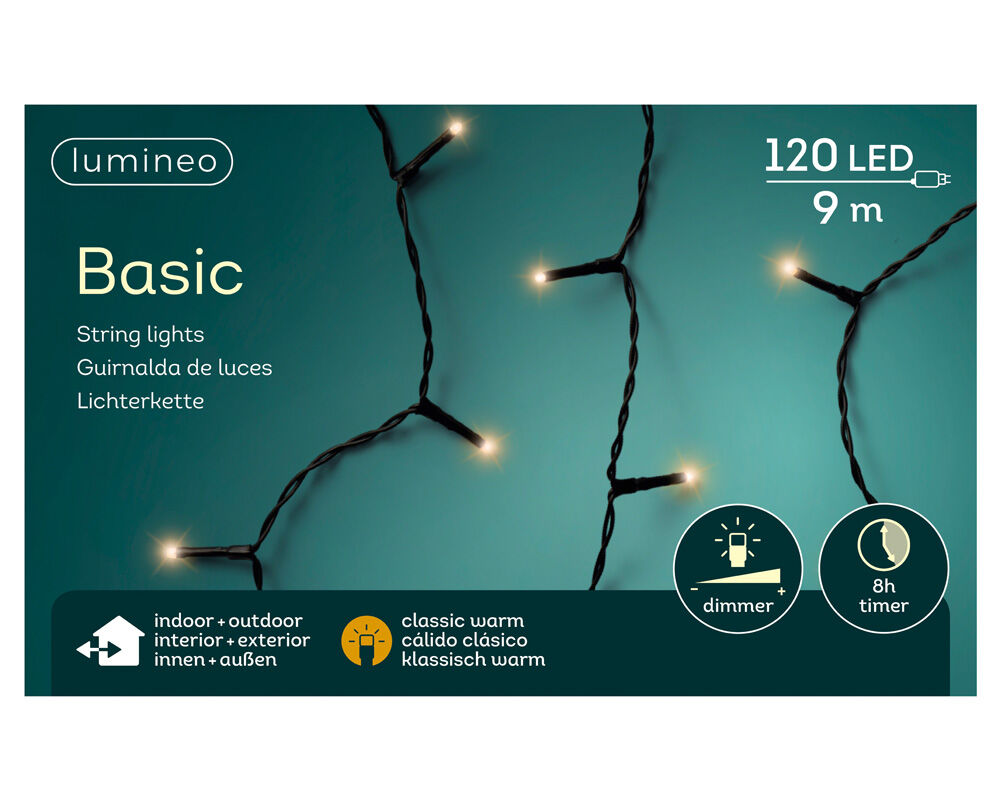Lumineo Basic - Kerstboomverlichting - 120 - Klassiek warm wit - 90 cm Lumineo Basic - Kerstboomverlichting - 120 - Klassiek warm wit - 90 cm