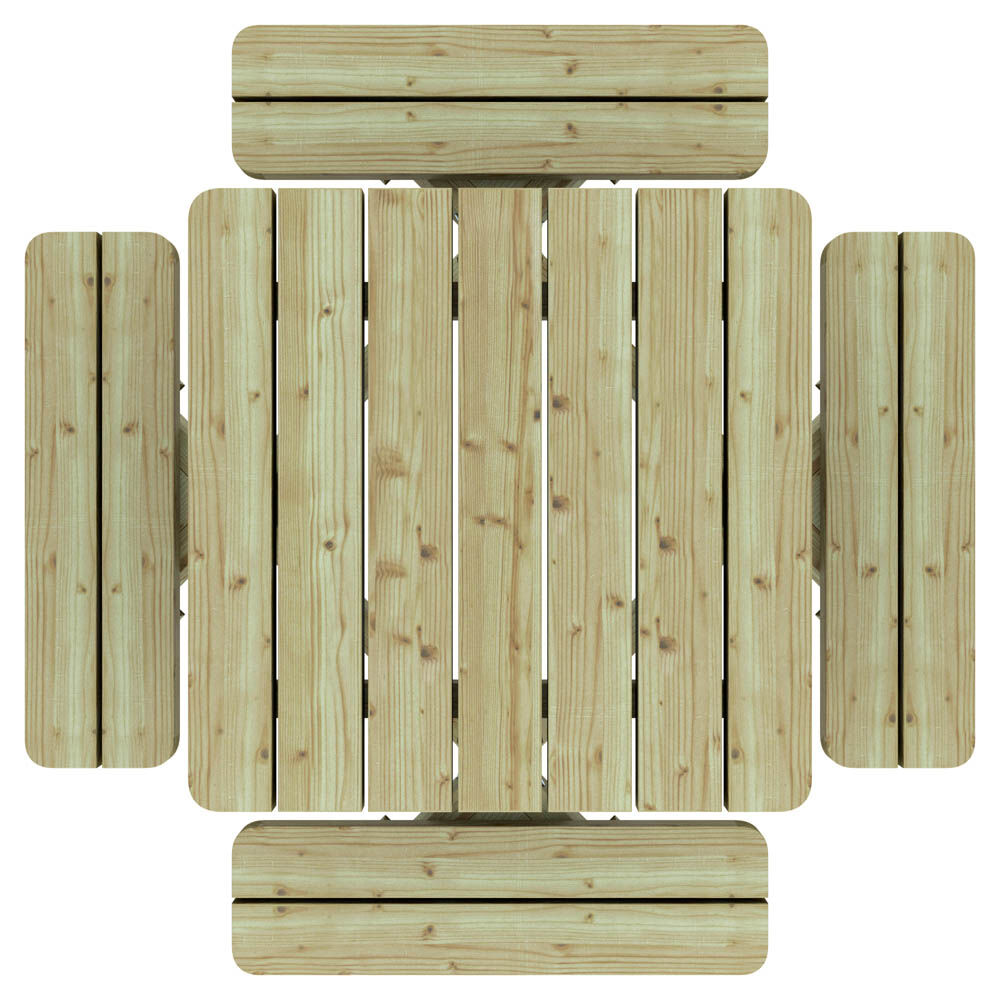 Outdoor Life Products Julia - Kinderpicknicktafel - Groen - 120x120x120 cm