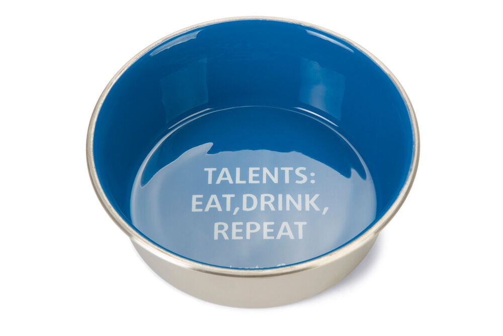 Beeztees Talents Hond RVS - Voer en drinkbak - 1.00 cm - Blauw - 1.00 cm - 20.00 cm - 1.00 cm
