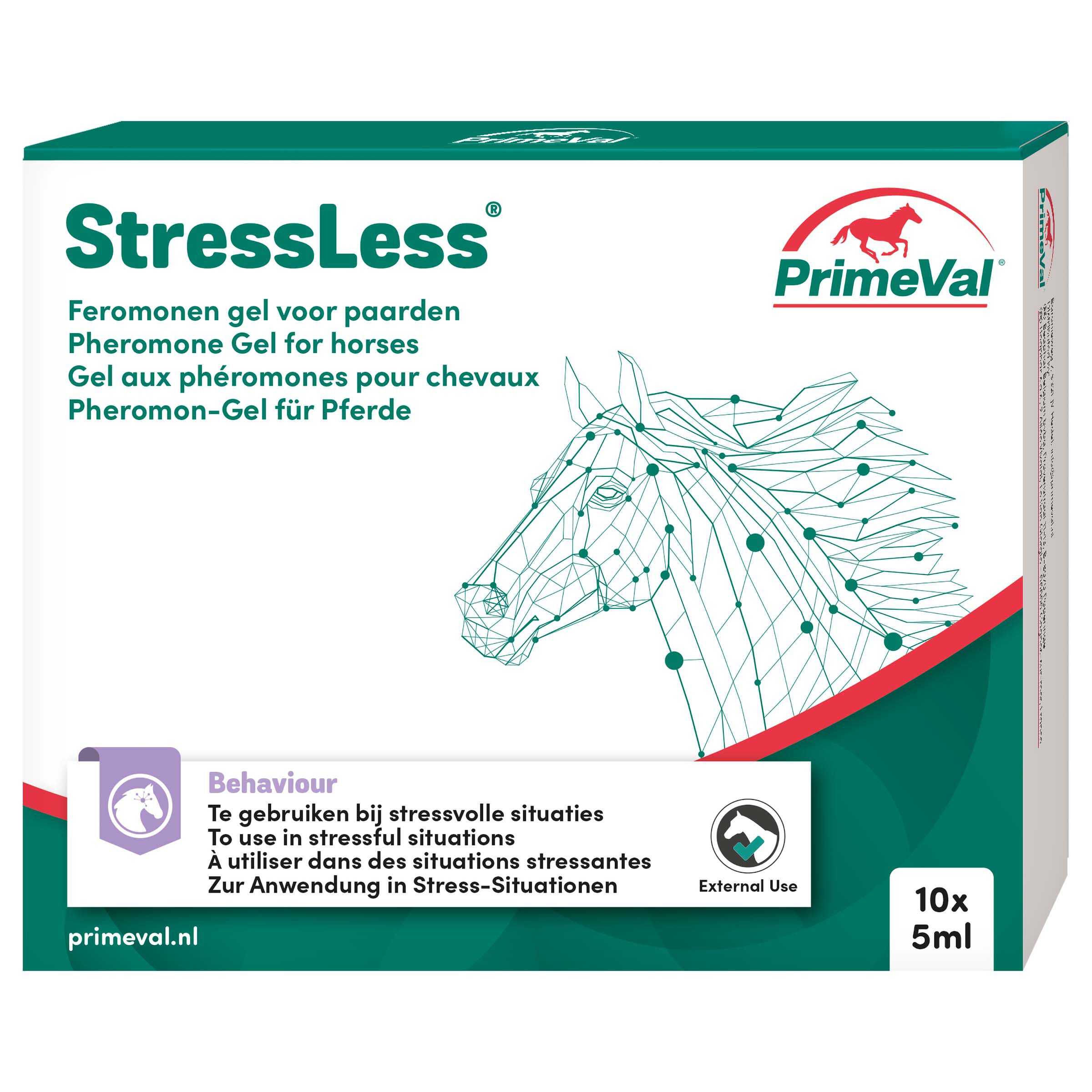 Primeval Stressless Feromonen Gel - Kalmeringssupplement - Paard - 12.00 cm - 50.00 - 14.50 cm - 2.50 cm