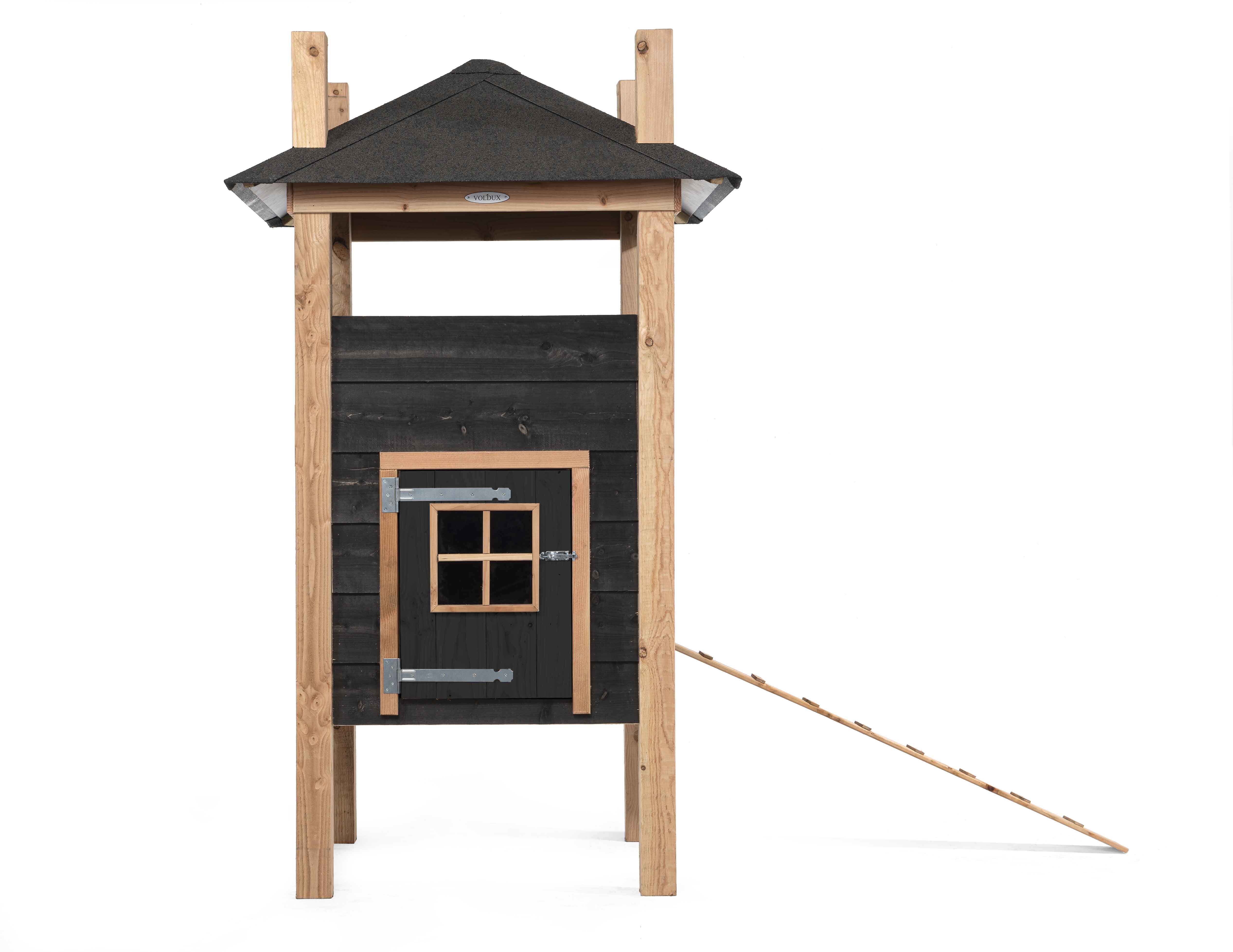 Voldux Hooiberg Bert XL - Kippenhok met ren - 225.00 cm - Zwart - 411.00 cm - 125.00 cm