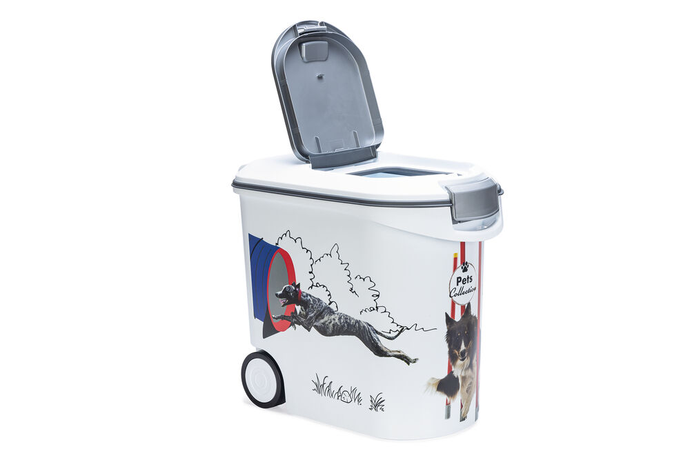 Curver Hond - Voercontainer - 35.00 l - 61.00 cm - Wit Grijs - 50.00 cm - 28.00 cm