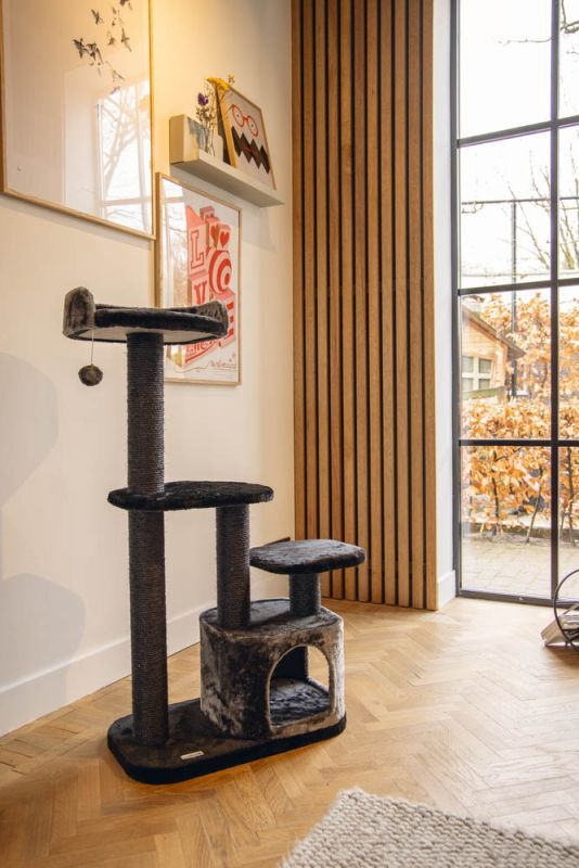 Beeztees Poronti - Krabmeubel - Zwart Grijs - 115x60x40 cm