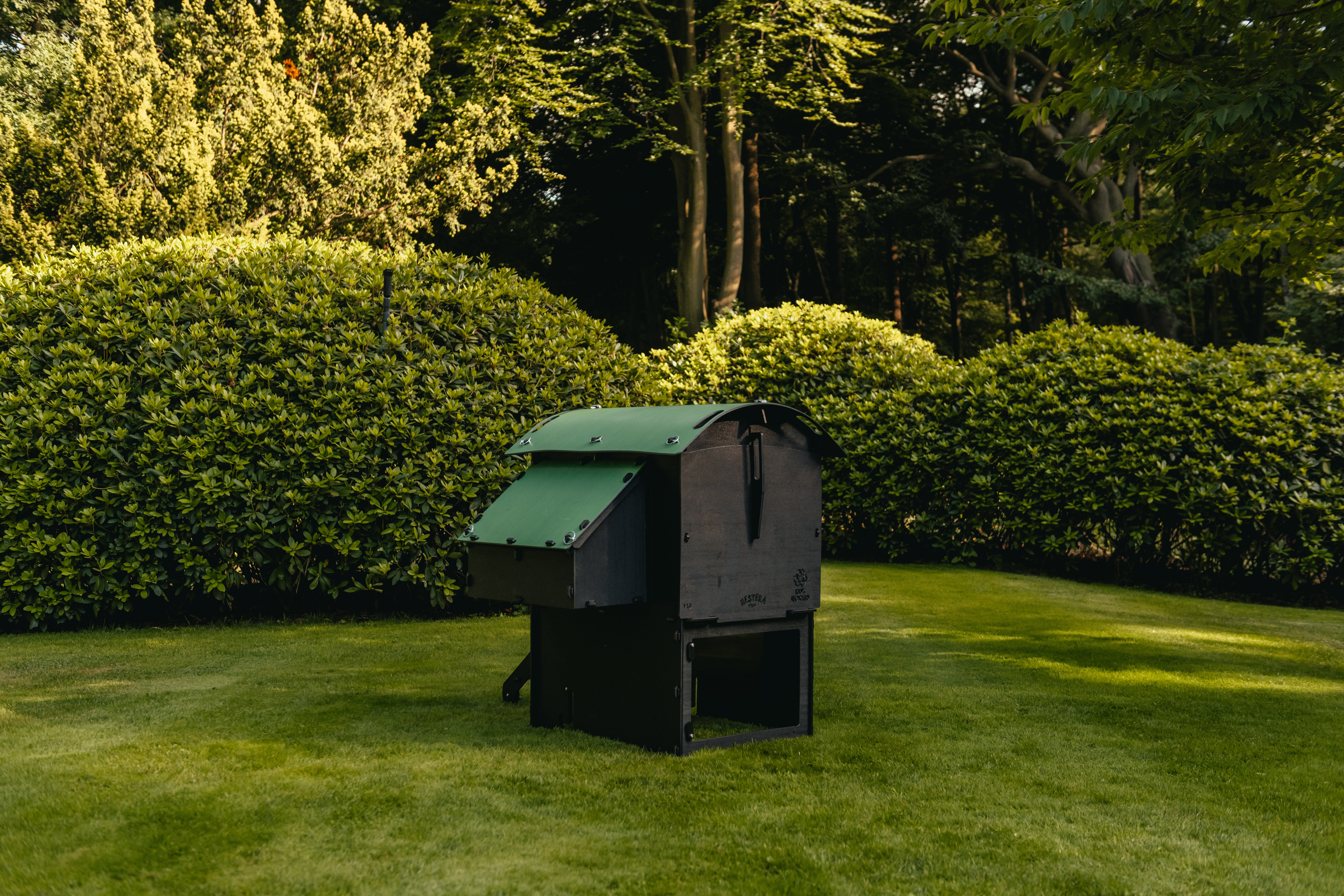 Nestera Penthouse - Kippenhok - 4 tot 6 kippen - 117.00 cm - Zwart/Groen - 59.00 cm - M - 80.00 cm