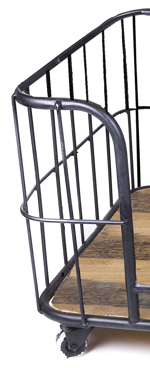 Lex & Max Metal Wire Basket  - Divan - Hondenbench meubel - Zwart - 56x120x81 cm
