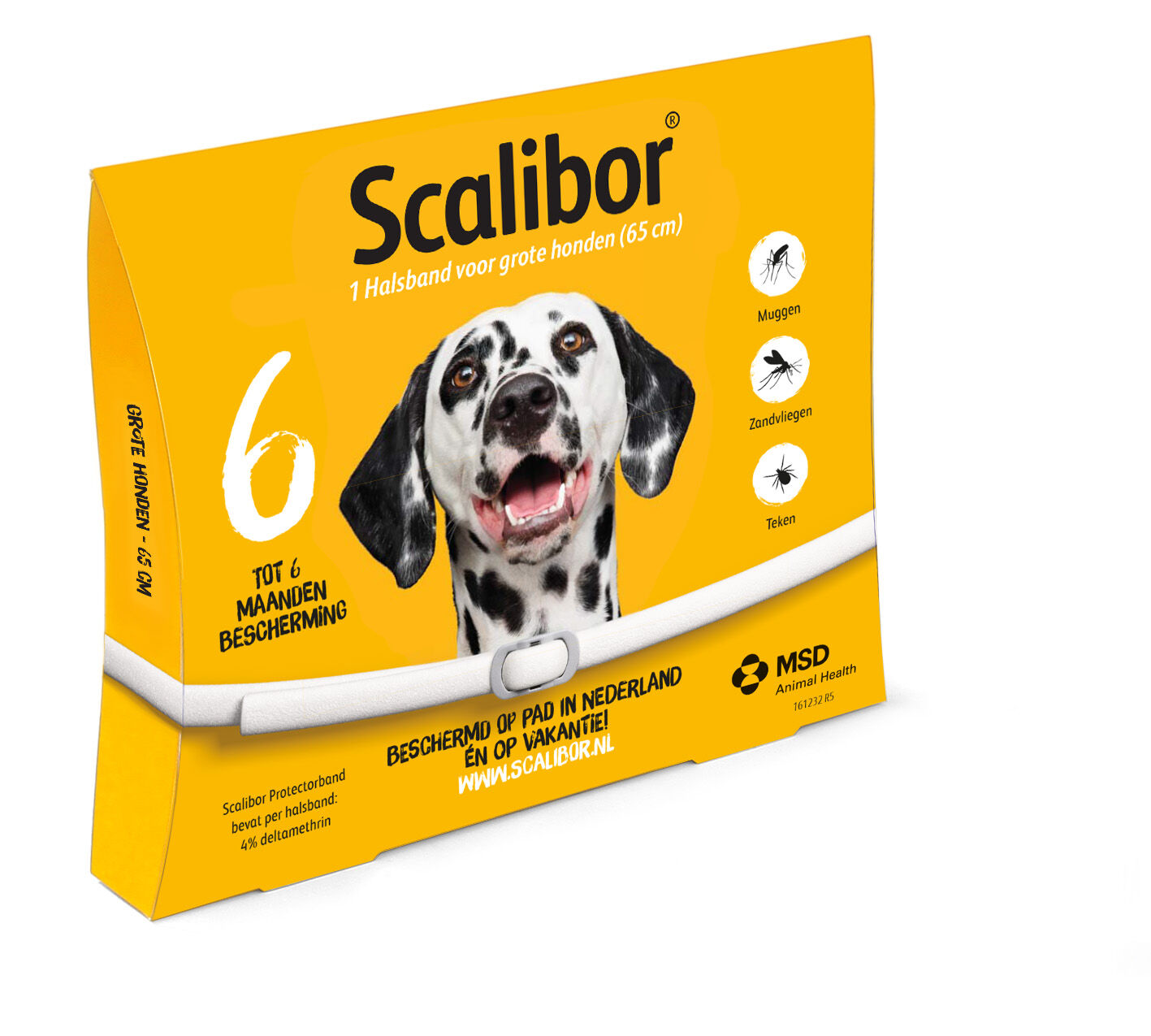 Scalibor Protectorband - Tekenband Hond - Large - 65 cm - 25 - 40 kg - 1 stuk