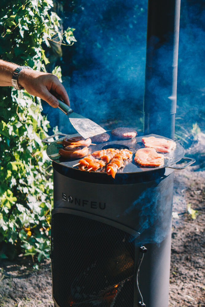 Bonfeu Bongiano SP/LP, Bontino en Boncarre - Bakplaat - Rond - Zwart - Staal - 40 cm