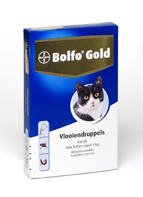 Bolfo Gold 80 Kat ( 4 - 10 kg )  - Vlooienmiddel - Pipet - 17.00 cm - 11.00 cm - 3.00 cm
