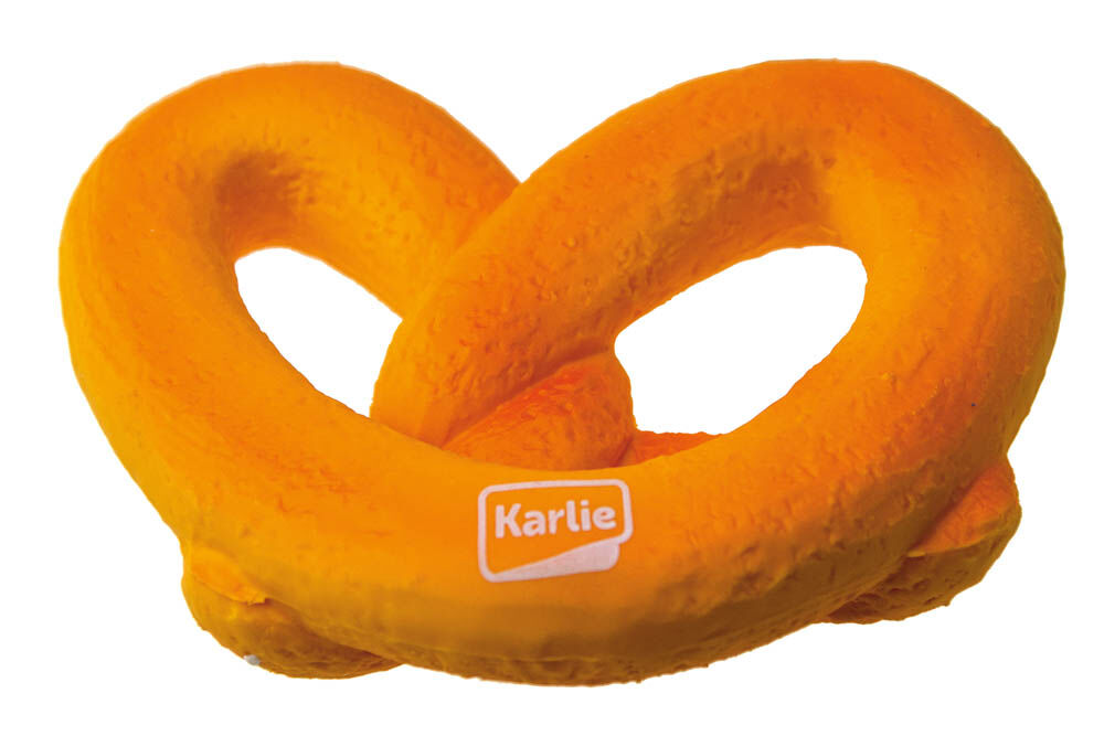 Karlie Pretsel - Knuffel - Hondenspeelgoed - Bruin - 10x3x13 cm