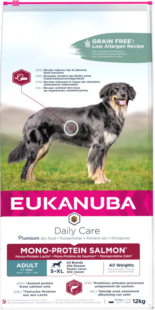 Eukanuba Daily Care Mono Protein  - Hondenvoer - Zalm - 12 kg