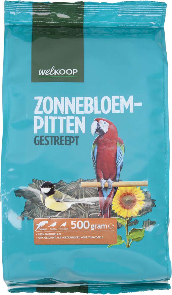 Welkoop Zonnebloempitten Gestreept - Vogelvoer Welkoop Zonnebloempitten Gestreept - Vogelvoer