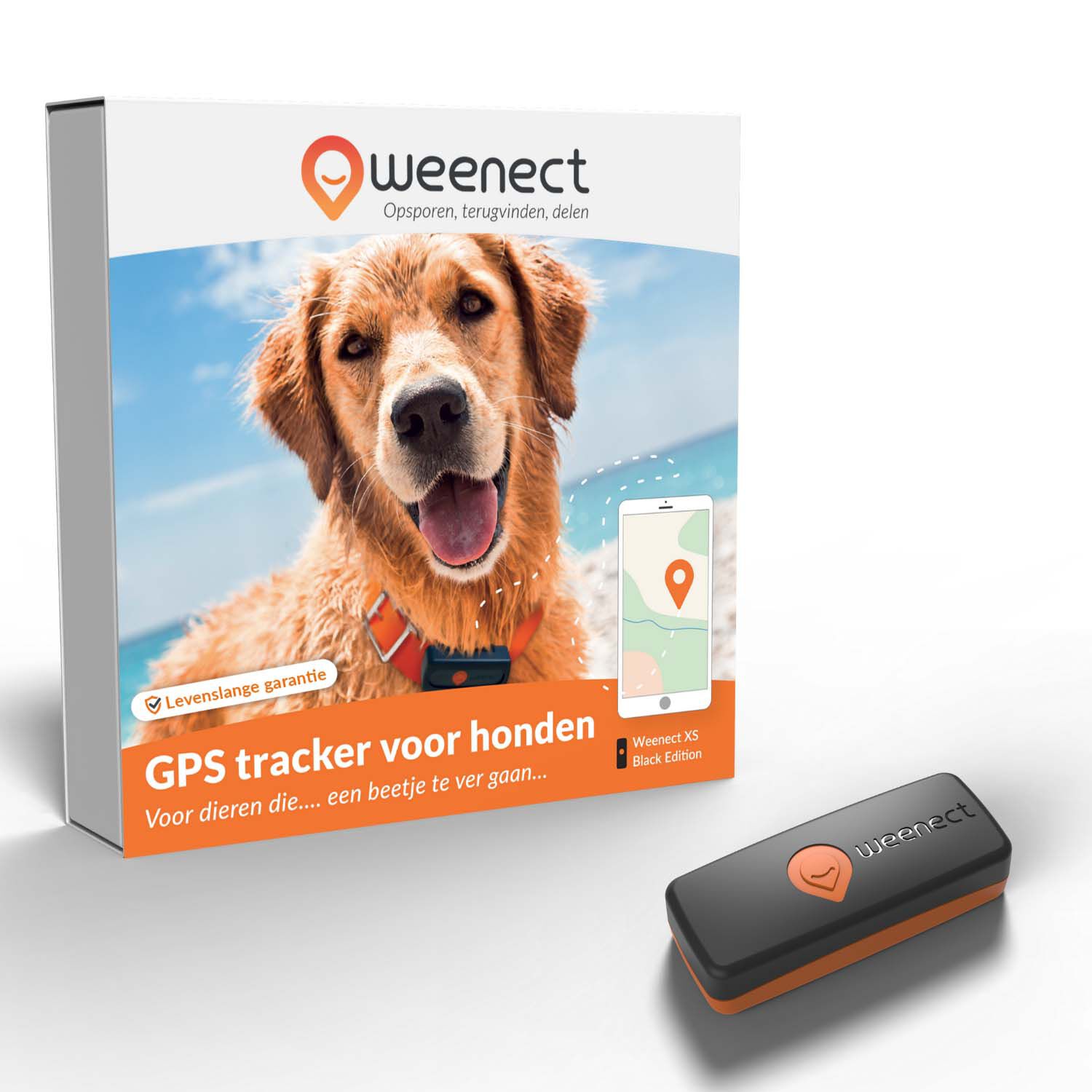Weenect - GPS tracker Hond - 1.50 cm - zwart - 2.40 cm - XS - 6.00 cm