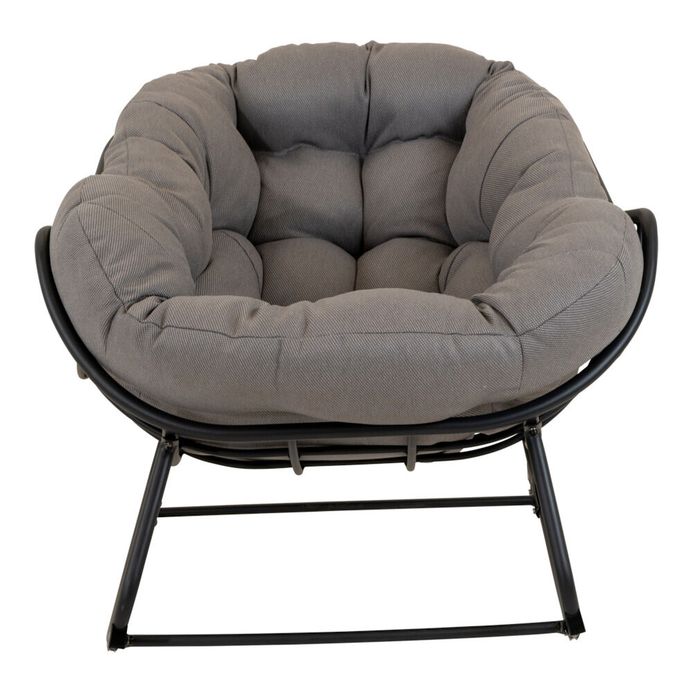 Lesli Living Cozy - Schommelstoelen - 1.00 cm - Grijs - 117.00 cm - 97.00 cm