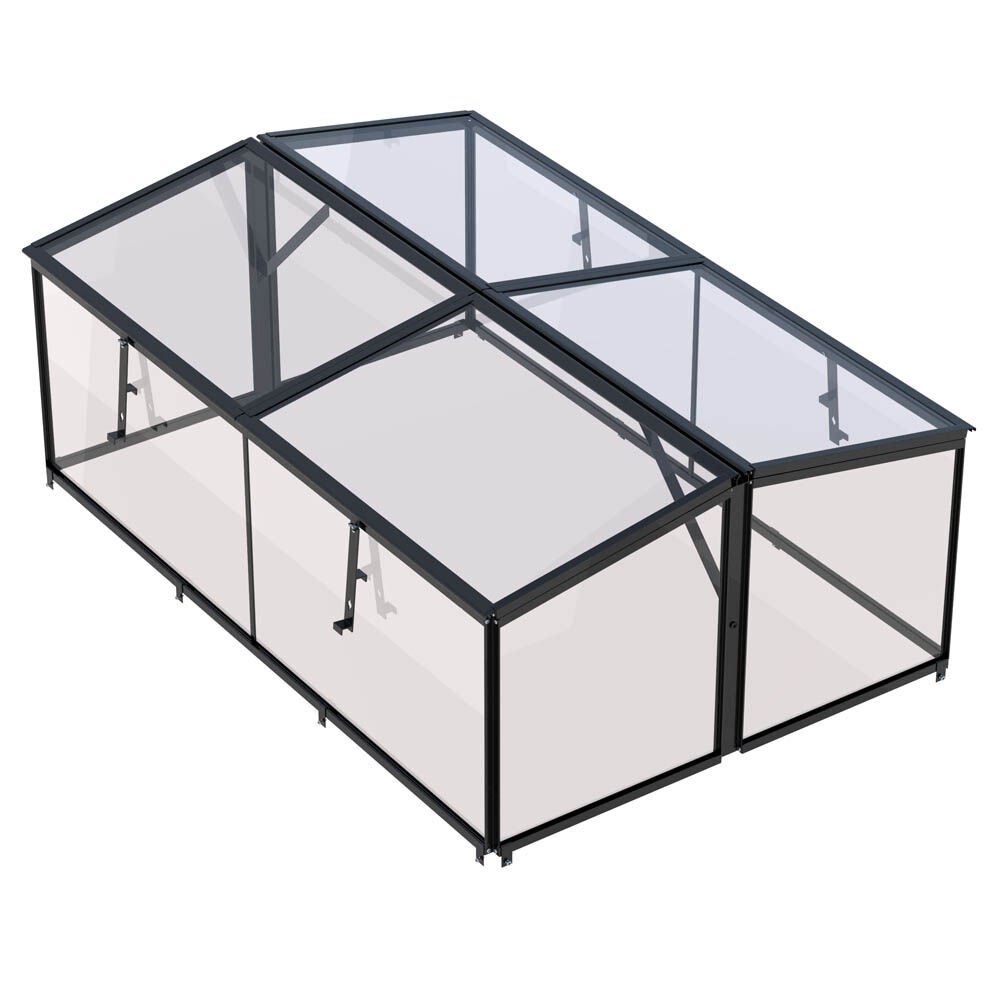 Royal Well Parsly Planter - Broeikas - 80.00 cm - Zwart - Veiligheidsglas - 120.00 cm - 46.00 cm