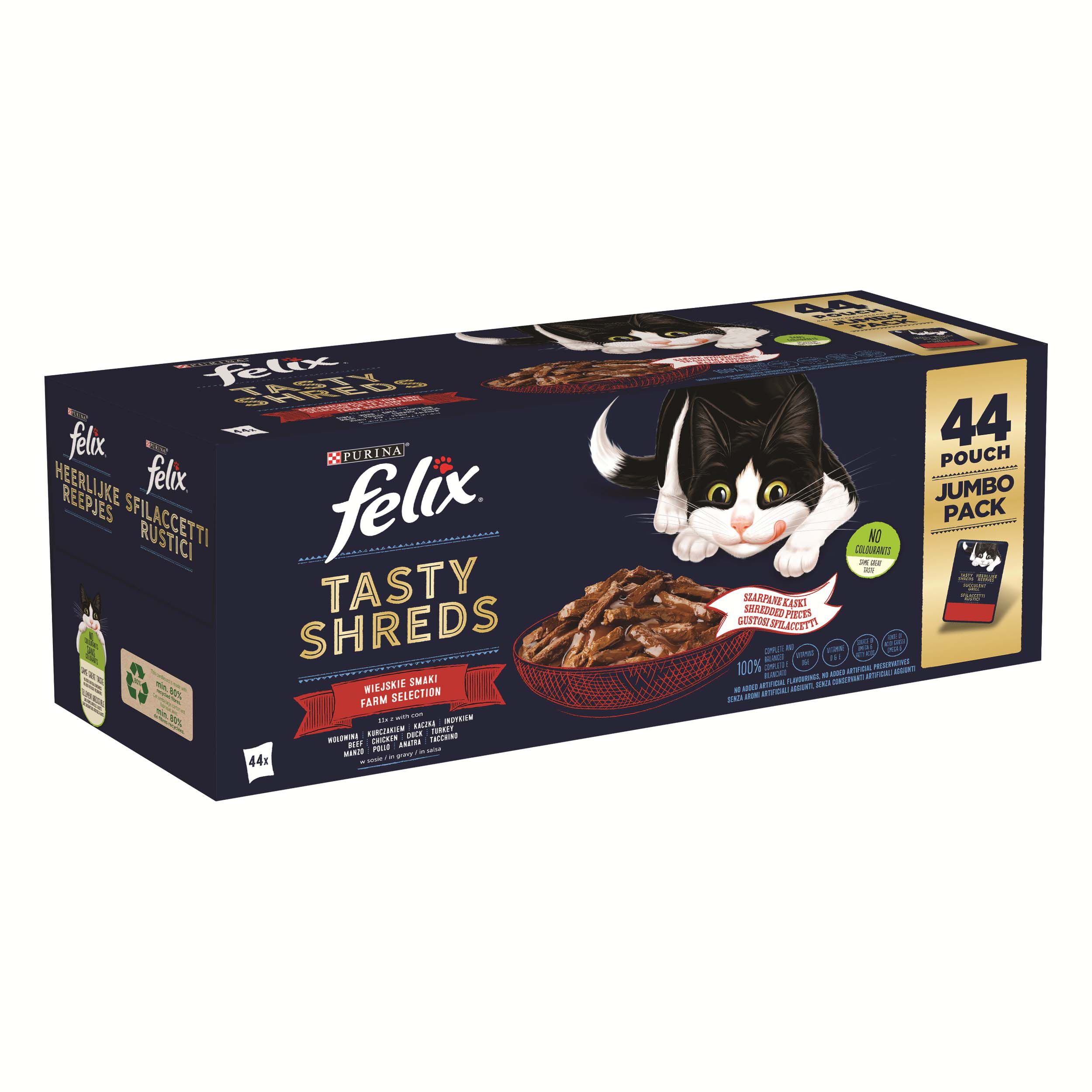 Felix Heerlijke reepjes - Kattenvoer - 44x80 gram