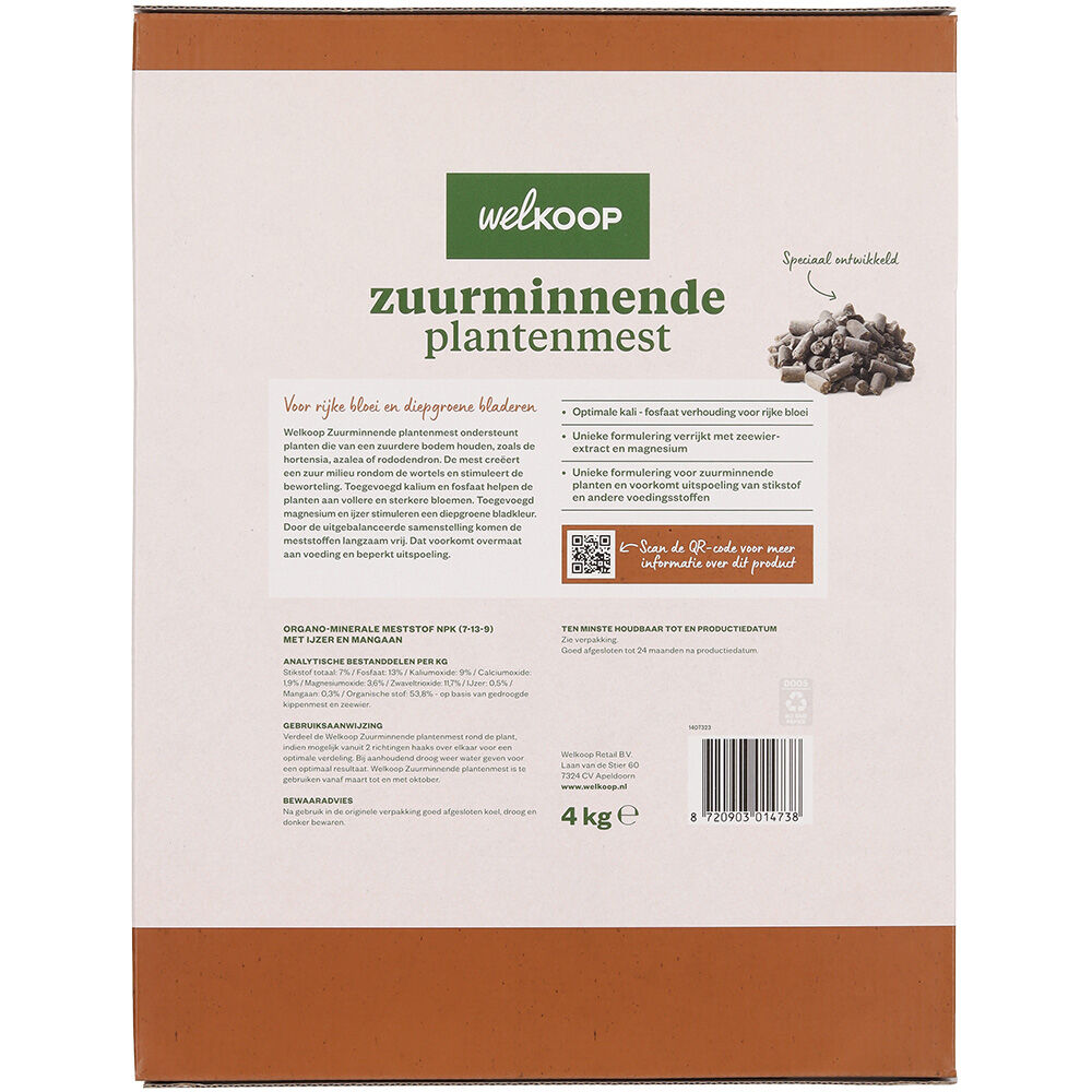 Welkoop - Zuurminnende Plantenmest - 4 kg