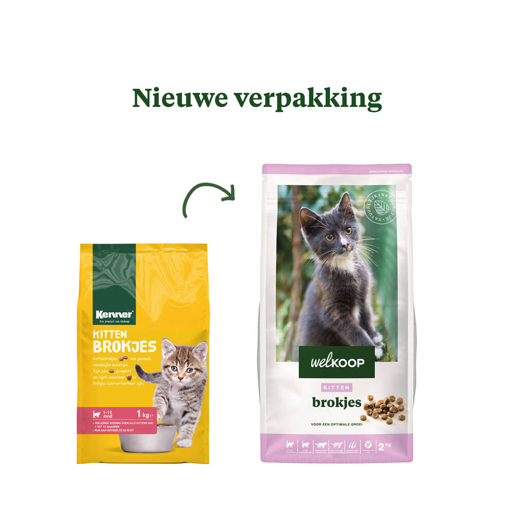 Welkoop Kitten brokjes - Kattenvoer - 2 - gevogelte Welkoop Kitten brokjes - Kattenvoer - 2 - gevogelte