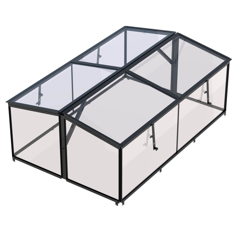 Royal Well Parsly Planter - Broeikas - 80.00 cm - Zwart - Veiligheidsglas - 120.00 cm - 46.00 cm