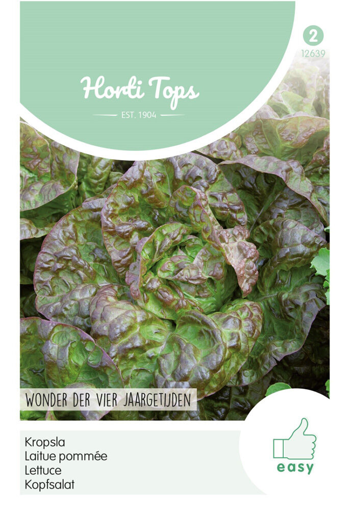 Hortitops Kropsla Lactuca sativa Wonder Van Vier Jaargetijden - Groentezaden Hortitops Kropsla Lactuca sativa Wonder Van Vier Jaargetijden - Groentezaden