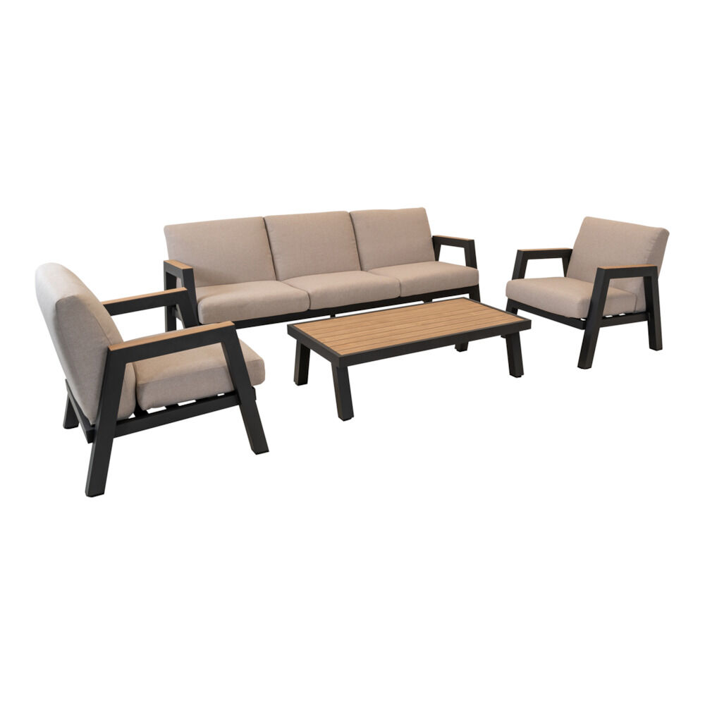 Lesli Living Manu - Loungeset - Antraciet - 1x207x1 cm