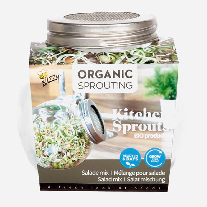 Buzzy® Organic Sprouting - Duo kiempot met schaal - 15.00 Buzzy® Organic Sprouting - Duo kiempot met schaal - 15.00