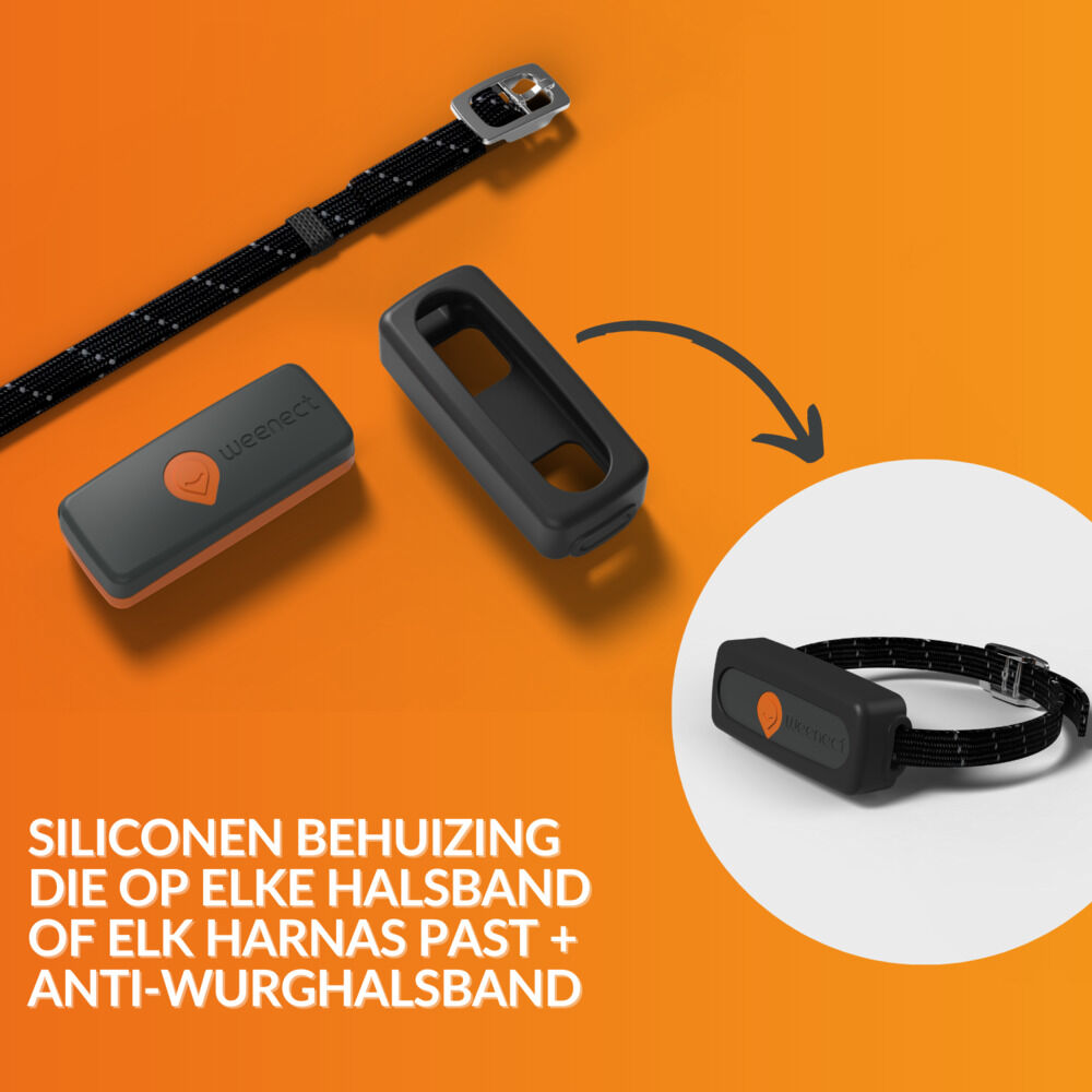 Weenect XS - GPS Tracker Kat - 1.00 cm - Zwart/Oranje - 6.00 cm - 1.00 cm